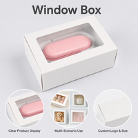 Boîte à gâteau carrée personnalisée de haute qualité, recyclable, avec pelliculage brillant, pour emballage de chocolats blancs, idéale pour les baby showers, transparente