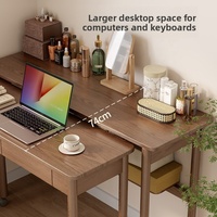 Bureau d'ordinateur mobile moderne et minimaliste, table en bois massif pour la maison, table étroite murale, petit poste de travail adapté aux espaces restreints SZ022