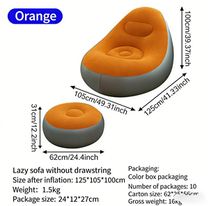 Outdoor <b>Camping</b> <b>Foldable</b> Inflatable Sofa with High Back Automatic Thickening Nap Sofa <b>Bed</b> for Home Inflatable - Product Image 5
