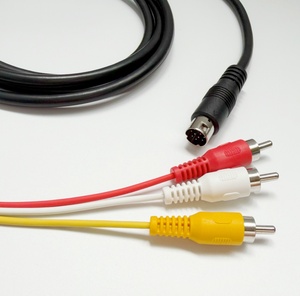 Cable AV <span class=keywords><strong>Mini</strong></span> DIN de 9 Pines a 3RCA Personalizado para Sega <span class=keywords><strong>Mega</strong></span> <span class=keywords><strong>Drive</strong></span> <span class=keywords><strong>2</strong></span> - Product Image 2