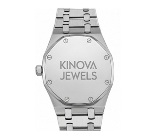 Luxury Moissanite Diamond Simple Stainless Steel Watch with Push Button Hidden Clasp Premium Fashion Wrist Watch - Product Image 4