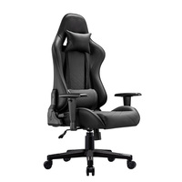 Chaises de jeu ergonomiques en cuir, Support lombaire réglable pour ordinateur de salon Pc