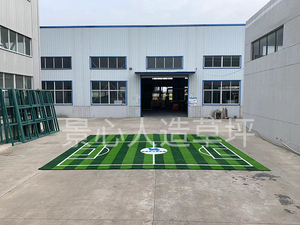 Césped Artificial Personalizado de 15 mm, Verde Arcoíris, para Gimnasio, con Marcación de Líneas Blancas, Patrón Funcional, Alfombra Deportiva Artificial - Product Image 6