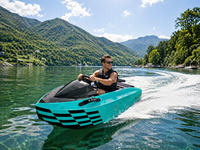 Bateau Jet Kart Électrique Haute Vitesse 2026 15KW 50km/h en Plastique pour Adultes et Adolescents – Idéal Lacs, Rivières, Parcs Aquatiques