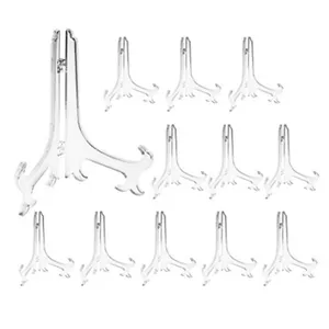 4-дюймовые прозрачные пластиковые мольберты или подставки/Держатели для тарелок, чтобы отображать фотографии, свадьбы, украшения дома, дни рождения, столы