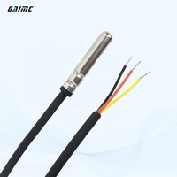GTS200 Sensor DS18B20 tahan air, untuk pengukuran suhu tangki, pemantauan suhu dapat disesuaikan