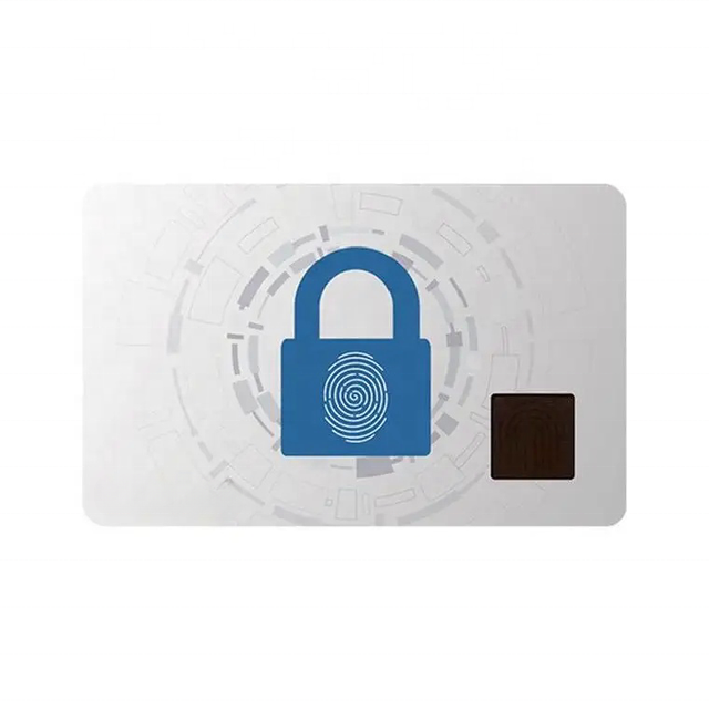 High Security Smart Fingerprint Biometrics Credit Card With NFC and RFID Interface 13.56MHz Frequency Access Control