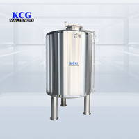 Réservoir de stockage vertical stérile en acier inoxydable de 2000 L, réservoir de fermentation de lait liquide, réservoir d'eau pure de grande capacité, multifonctionnel