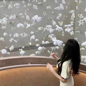 Rustics Design personnalisé salon éclairage décoratif fleurs colorées Style Art verre pendentif longue <span class=keywords><strong>suspension</strong></span> de lampe suspendue - Product Image 5