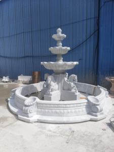 <span class=keywords><strong>Fontaine</strong></span> d'intérieur murale en marbre avec tête de lion - Product Image 3