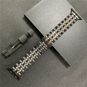 Cinturino per bracciale a sette maglie in acciaio inossidabile per <span class=keywords><strong>Apple</strong></span> <span class=keywords><strong>Watch</strong></span> cinturino di lusso in metallo ultra 49mm per iWatch Series 8 7 <span class=keywords><strong>SE</strong></span> 41/45mm 40/44mm - Product Image 4