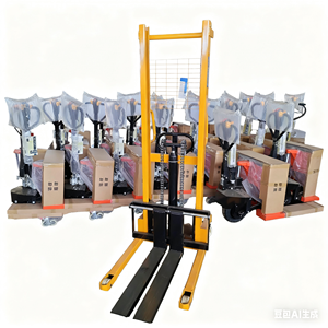 Apilador de palés manual hidráulico Carretilla elevadora Carretillas elevadoras manuales de 1 tonelada Apilador de palés de mano Carretilla elevadora de manivela manual - Product Image 6