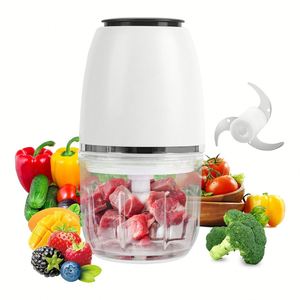 300ml Plastic Electric <b>Mini</b> Meat <b>Grinder</b> USB Battery Powered Stainless Steel Household & Outdoor Safe Operation Set Garlic - Product Image 1