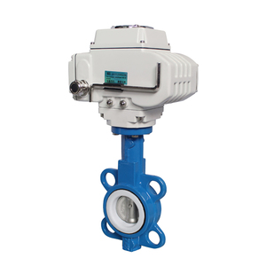 Vanne papillon motorisée électrique COVNA DN100 PN16 4 pouces 12 volts avec actionneur électrique de type Wafer et revêtement en PTFE en fonte - Product Image 6