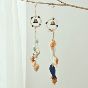 Campana de Viento de Estilo Mediterráneo con Conchas y Colgante de Campana para Decoración del Hogar, Adorno de Pared - Product Image 1