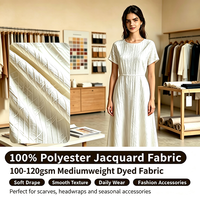 Vente en gros usine – Tissu jacquard 100 % polyester de qualité supérieure, poids moyen, résistant aux plis, pour chemisiers et manteaux féminins