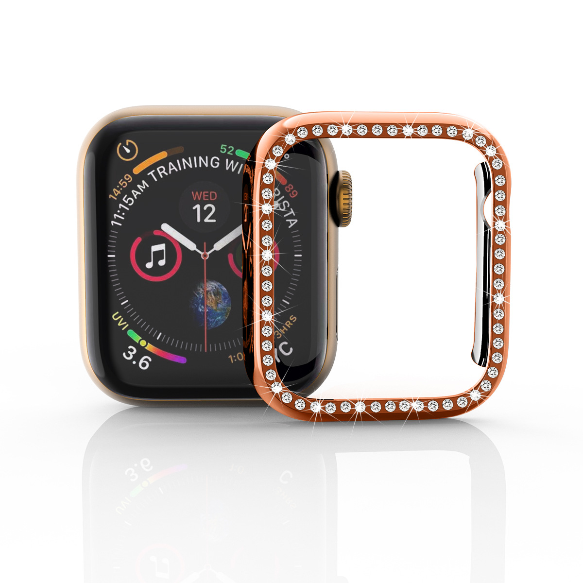 Бесплатный образец, быстрая доставка, новинка, ремешок для часов Apple Watch с защитным корпусом, бриллиантовый чехол для Apple Watch серии 5
