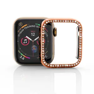 Ücretsiz örnek hızlı kargo yeni Apple saat bandı ile kılıf koruyucu elmas Apple için İzle serisi 5