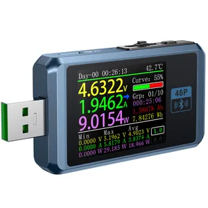 Fnb48p usb tester voltamמטר TYPE-C טסטר USB טעינת מד מתח c