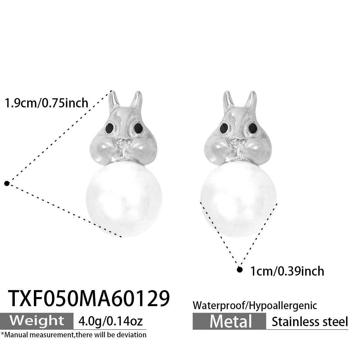 Txf050-steel color earrings