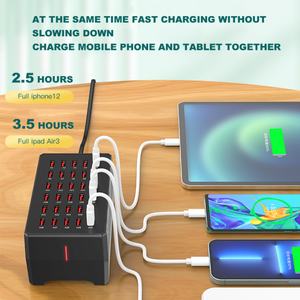 ฮับ USB อัจฉริยะ 30 พอร์ต พร้อมเต้ารับจ่ายไฟ ที่ชาร์จ USB หลายช่อง ที่ชาร์จติดผนัง อะแดปเตอร์สำหรับโรงแรม โรงเรียน ร้านค้า - Product Image 2