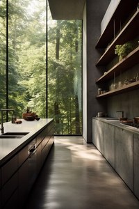 Cuisine moderne minimaliste en bois, armoires personnalisables, style ouvert suspendu, conception intégrée de la cuisine pour toute la maison - Product Image 5