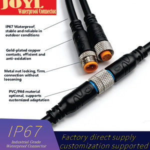 ขั้วต่อสายเคเบิล PVC รุ่น JOYL <span class=keywords><strong>M9</strong></span> แบบ IP67 ตัวเมียต่อตัวผู้ พร้อมวัสดุโลหะและสายไฟฟ้าสำหรับใช้งานกลางแจ้งจากโรงงาน - Product Image 2
