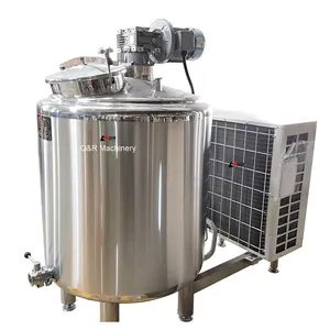 200L High quality stainless steel Dairy equipment jacketed milk cooling and heating tank