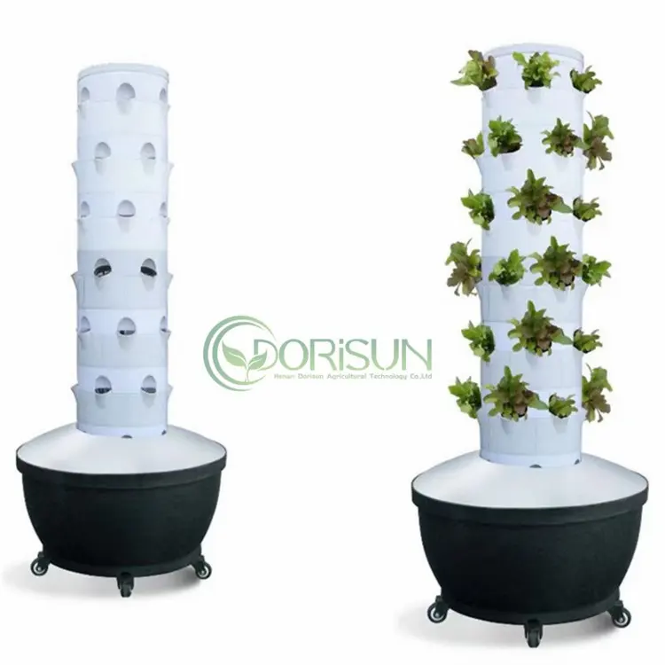 Greenhouse Garden Strawberry Vertical Aeroponic Growing Hydroponics Tower System