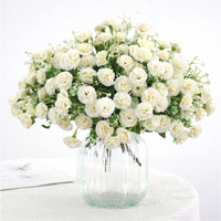 Buket Bunga Mawar Sutra Peony Berkualitas Tinggi, Dekorasi Pernikahan, Buket Centerpiece, Grosir Buket Bunga Artificial