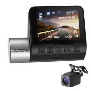 WiFi 4K NOVATEK App Contral קדמי ואחורי דאש מצלמת Sony חיישן רכב כפול עדשת מצלמת דאש רכב שחור תיבה