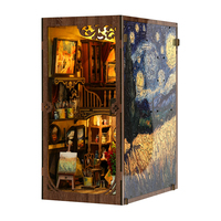Puzzle 3D en bois Ciel Étoilé & Kit DIY Maison de Poupées Miniature - Ensemble de Modèles de Maisons Miniatures DIY pour Affichage Créatif