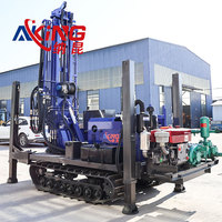 Foreuse hydraulique sur chenilles pour puits profonds, machine de forage de 180 m avec boîte de vitesses et moteur