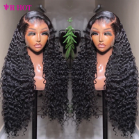 Pelucas de Cabello Humano Virgen Vietnamita Rizado Birmano, Densidad 200, Pelucas Frontales de Encaje HD 13x4 para Mujeres Afroamericanas, Venta al por Mayor