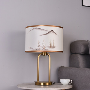 Nouveau Style chinois solaire électrique métal ferme chambre lampe de chevet bleu rose hôtel maison lampes décoratives - Product Image 2