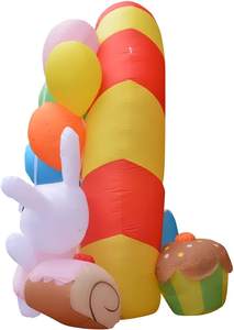 <span class=keywords><strong>Arche</strong></span> gonflable personnalisée Waterhan, nouveau style, imperméable en PVC, pour fête d'anniversaire, avec ballons, ours, lapin, lumières, écologique - Product Image 5