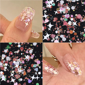 12 Gitter Glitter Nagel Dekoration Pailletten Sparkly 3D Unregelmäßige Herz Stern Flocken Nagel Charms Art.-Nr. - Product Image 6