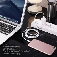 Cable de datos tipo C de carga rápida Cantell de alta calidad 1M 6A para teléfonos inteligentes 5A 6A para teléfonos móviles Android