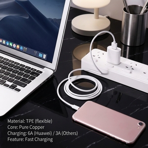 Cantell di alta qualità 1M 6A ricarica rapida cavo dati di tipo C per 5A 6A Smart USB-C per telefoni cellulari Android - Product Image 5