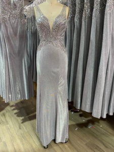 Robe de <span class=keywords><strong>soir</strong></span>ée sirène scintillante en gros directement de l'usine, faite à la main avec des strass et des perles, tenue de <span class=keywords><strong>soir</strong></span>ée formelle - Product Image 6