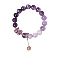 Bracelet en améthyste naturelle pour femme, neuf, style chinois, avec perles de transfert Luca, cadeau d'affaires, Duobao, Benmingnian