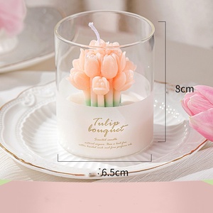 Lover Flower Vela perfumada ins Ambience Fragancia Caja <span class=keywords><strong>de</strong></span> regalo Tulipán sosteniendo flor modelado vela perfumada - Product Image 4