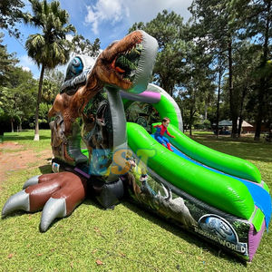 Château gonflable Jurassic World avec toboggan et piscine, château gonflable pour enfants, dinosaure, château gonflable pour sauter - Product Image 4