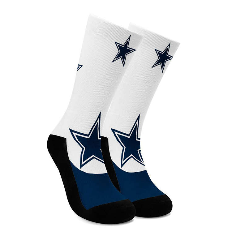 Calzini a compressione con logo personalizzato in cotone nero bianco crew unisex designer grip NFL football soccer sport socks men