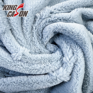 KINGCASON fabrication en Chine respectueux de l'environnement durable moelleux OEKO Standard 100 couleur unie Jacquard fausse fourrure pour pantoufles - Product Image 5