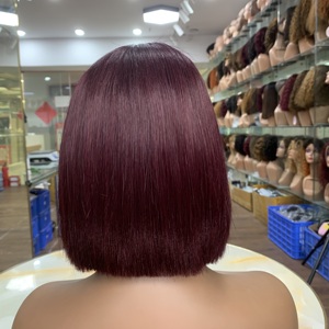 Wholesale Premium Half Lace Short Straight <b>Bob</b> <b>Wig</b> 100% Vietnamese Human Hair High Quality Natural <b>Wigs</b> - Product Image 3