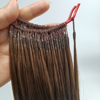 Extensions de cheveux coréennes I-Tip en coton, sans danger pour les cheveux naturels, faciles à poser, en cheveux humains vierges Remy, très demandées en Corée
