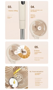 Doppia AC elettrico 10 pollici Turbofan piedistallo torre ventilatori eccellente circolazione dell'aria portatile per la casa auto ventilazione meccanica - Product Image 6