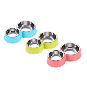 Comedero Doble Portátil para Perros y Gatos de Acero Inoxidable, Ecológico, Impermeable y con Base Antideslizante - Product Image 3