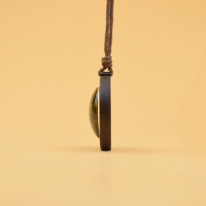 Kalung simbol OM buatan tangan-hadiah perhiasan Yoga Spiritual dengan kubah kaca & rantai tali lilin <span class=keywords><strong>Retro</strong></span> untuk pria/wanita - Product Image 4